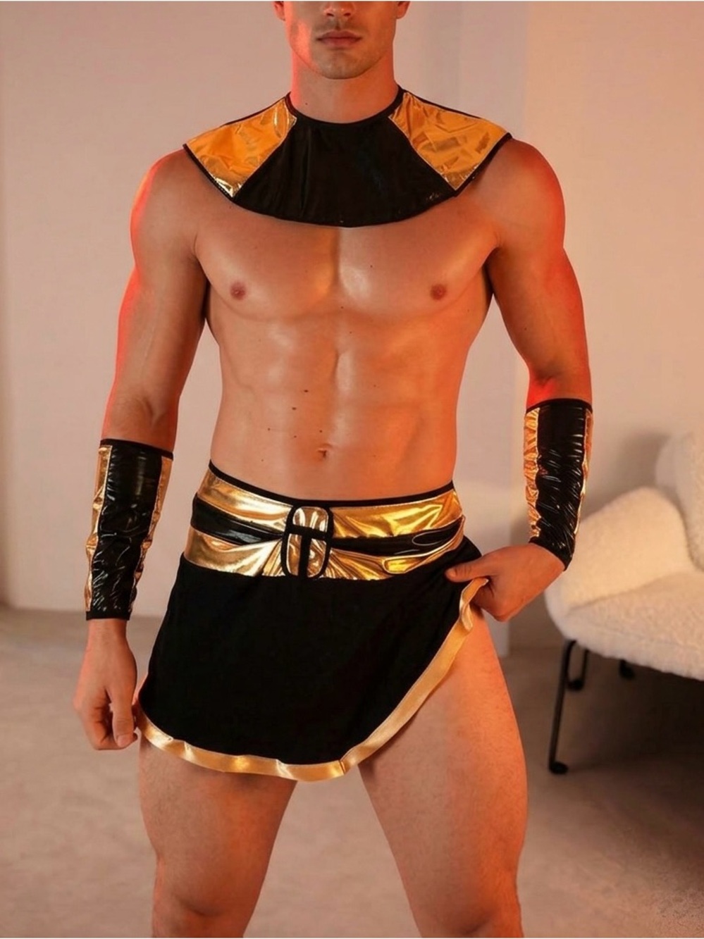 Men’s Egyptian pharaoh costume - 4pcs | XL